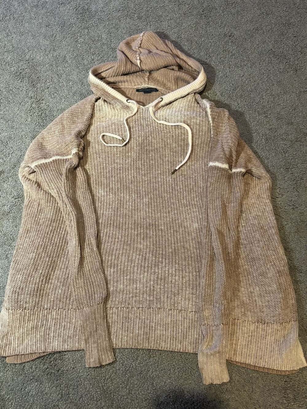 American Eagle Tan Beige Hooded Sweater Women’s XS